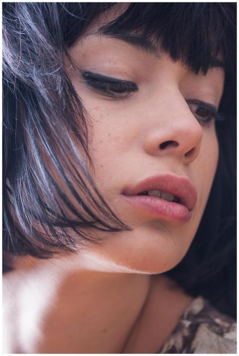 Close-up portrait showcasing the elegance and styl