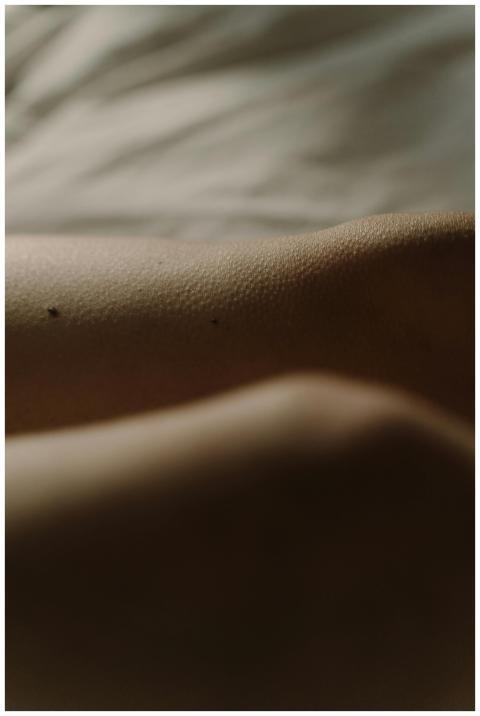 Detailed close-up of human skin showing natural te