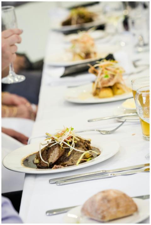 A sophisticated dining table arrangement featuring