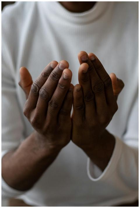 Selective focus of crop anonymous African American