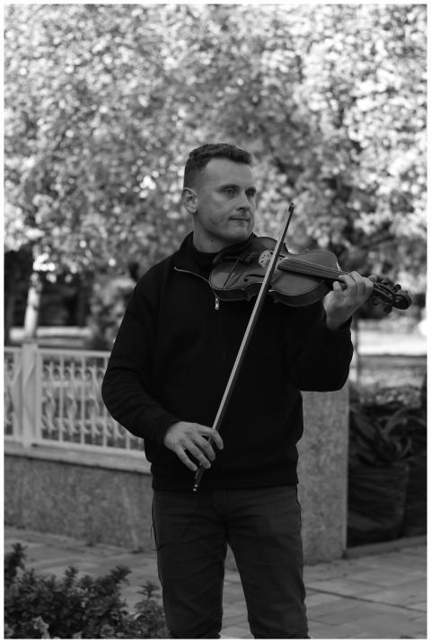 Street Musician Playing Violin