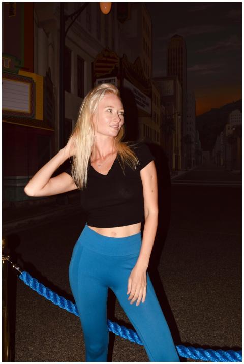 Blonde Woman Posing Urban
