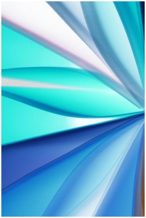 Dynamic abstract pattern of blue and aqua light ra