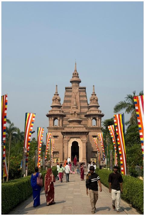 Dhammek Stupa Sarnath Colorful