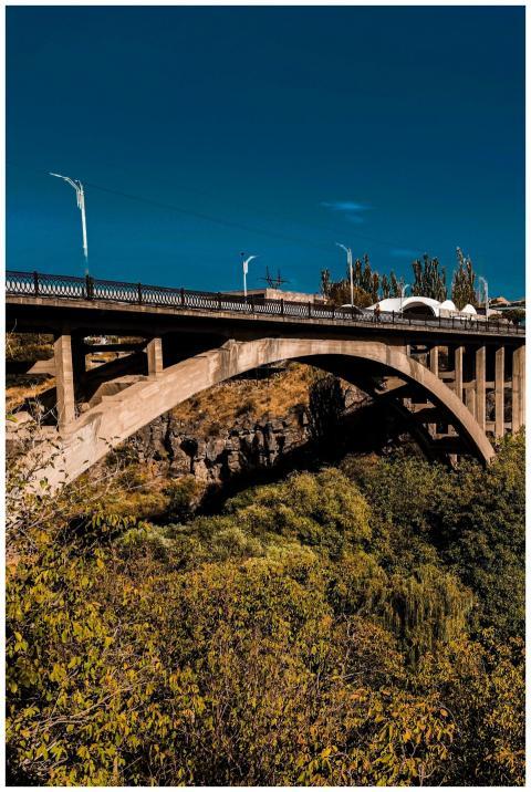 A stunning view of the iconic Ashtarak Bridge, cap