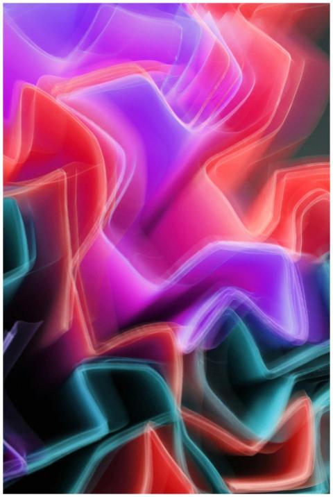 Colorful abstract light painting with vibrant neon