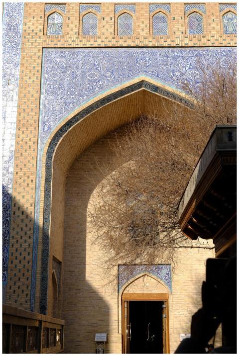 A stunning Islamic architectural facade featuring