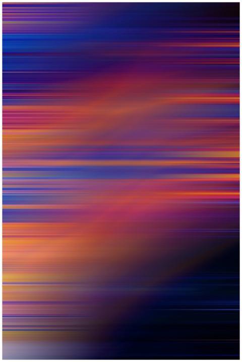 Colorful abstract motion blur with vibrant horizon