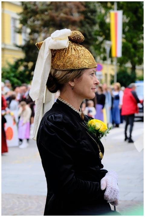 Woman Traditional Costume Golden