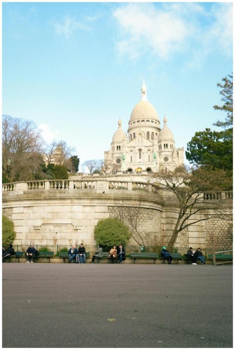 Stunning view of Sacre-Cœur Basilica in Paris with