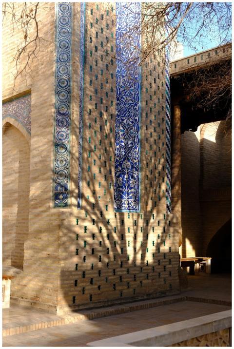Stunning blue tilework on a historic Islamic build
