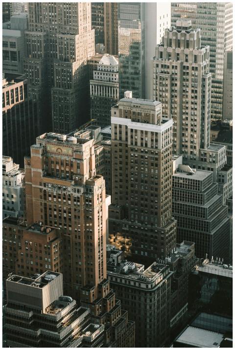 Captivating aerial view of New York City's iconic
