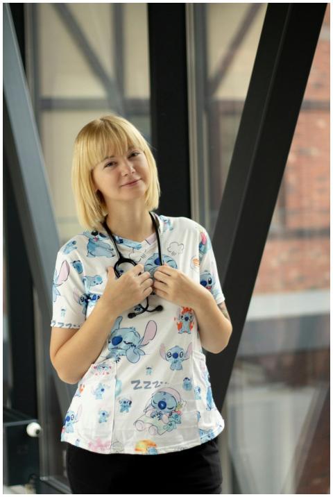 Smiling Nurse Cartoon Themed