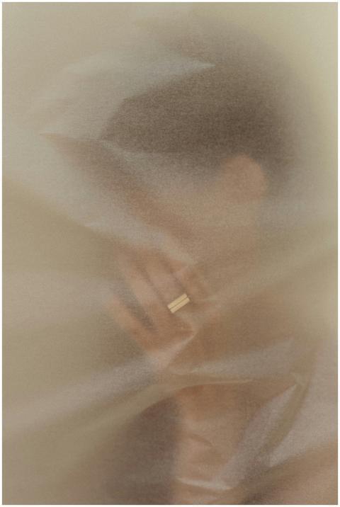 An abstract portrait with soft style, featuring a