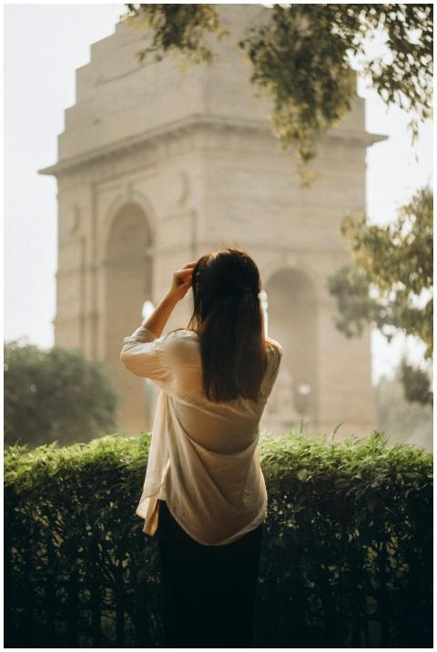 Young Woman Viewing Iconic