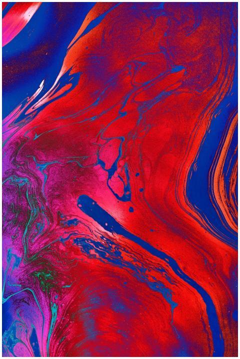 Dynamic and colorful abstract painting with bold f