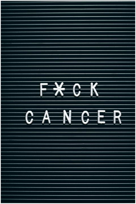 A strong cancer awareness message on a letter boar