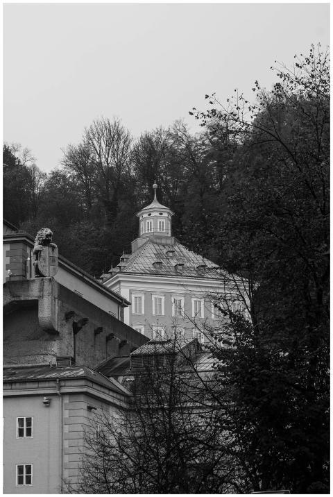 Black and white photograph of historic architectur