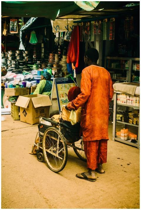 Compassionate Moment Bustling Market