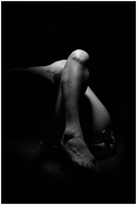 Artistic black and white nude photography highligh