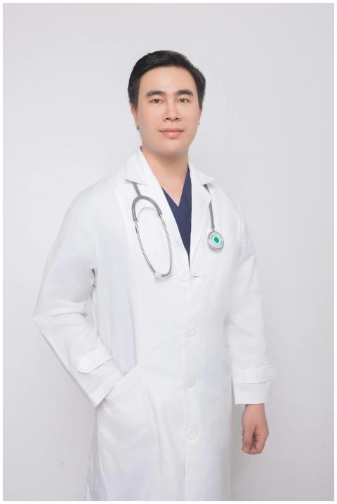 Professional doctor in a white coat with a stethos