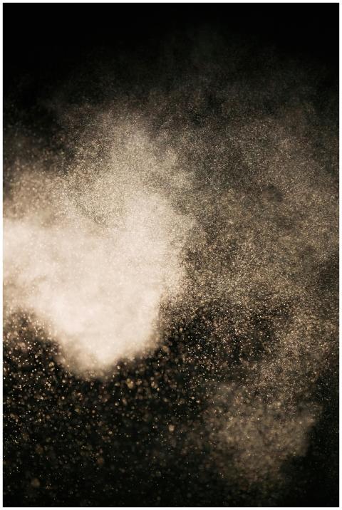 A captivating abstract shot of dust particles floa
