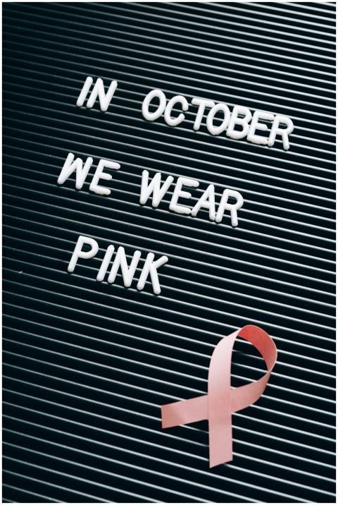 Promoting breast cancer awareness with pink ribbon