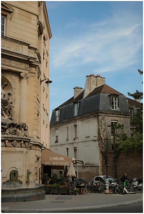 Historic Parisian street view featuring charming a