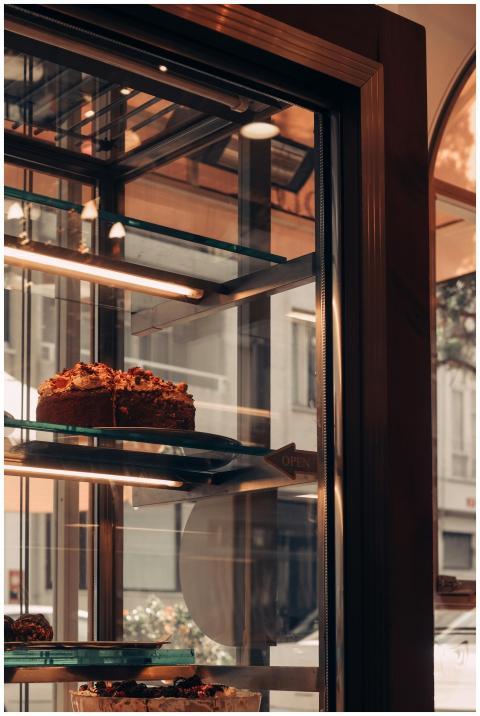 Indulge in mouth-watering cakes on display at a co