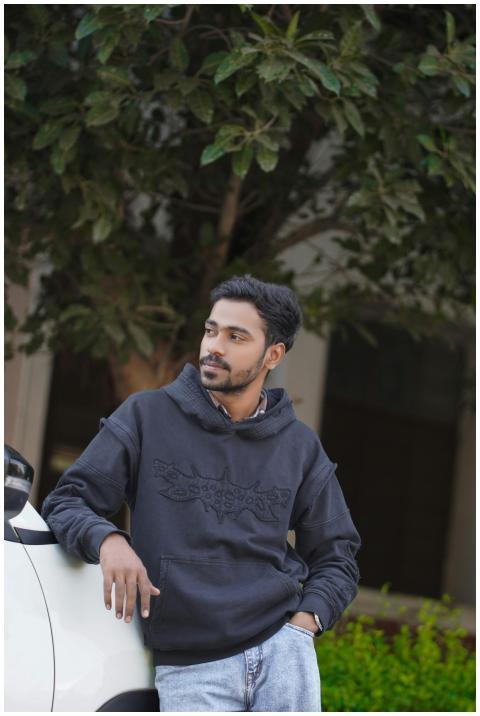 Casual Portrait Man Leaning