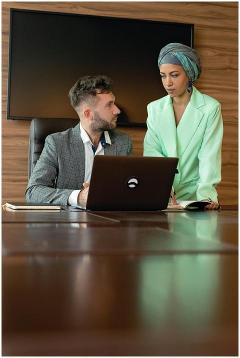 Professional meeting between colleagues in an offi