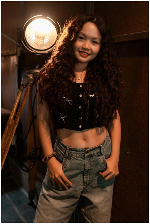 Smiling Young Woman Posing