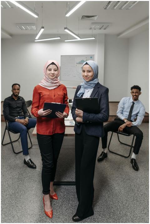 A multicultural office team engaged in a collabora