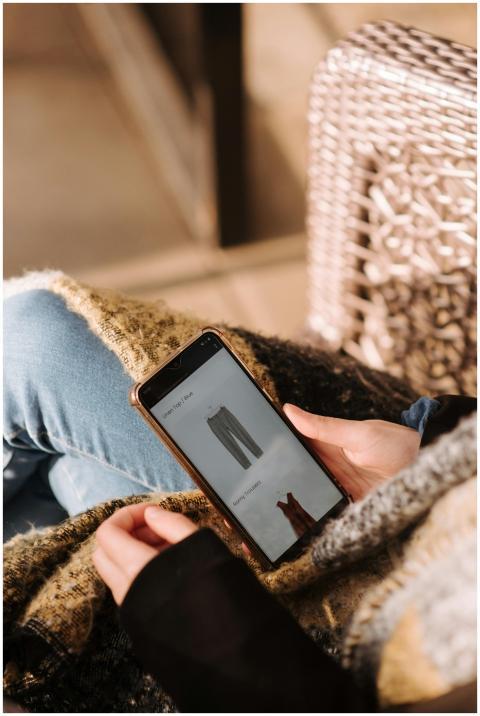 High angle of unrecognizable woman sitting on chai