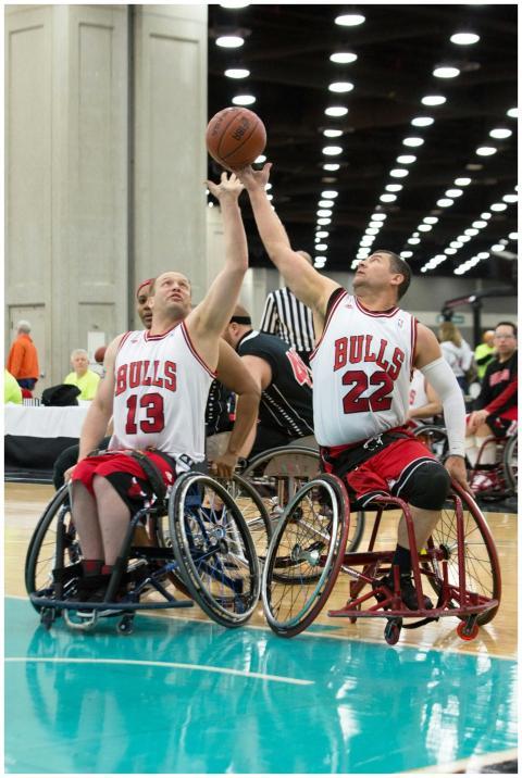 Exciting wheelchair basketball game showcasing tal