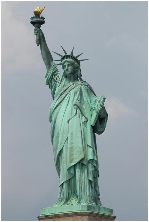 Iconic Statue of Liberty in New York City against