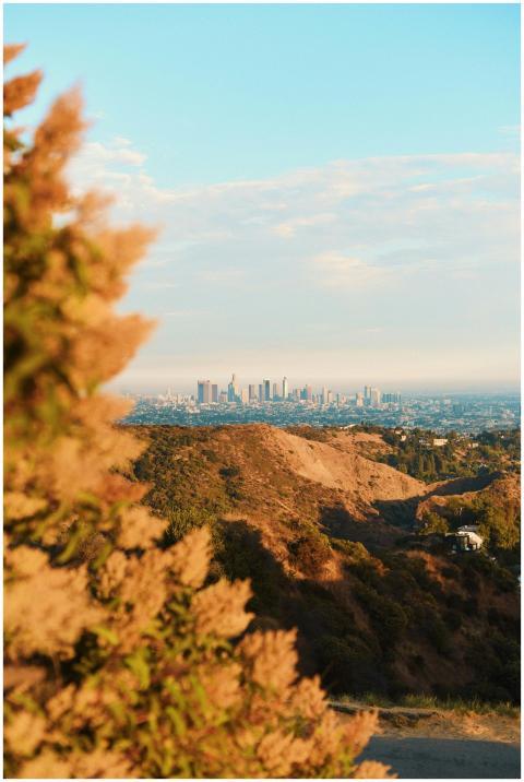 Scenic view of Los Angeles skyline from Griffith P