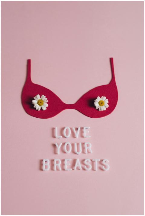 Conceptual art piece promoting breast cancer aware