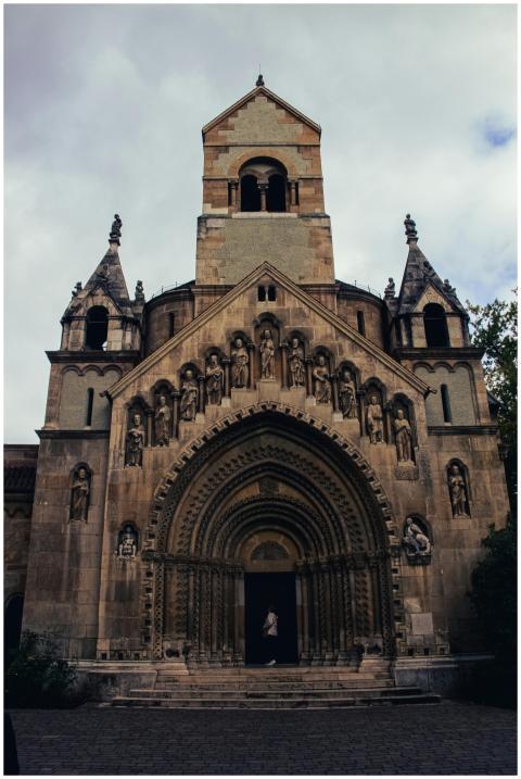 Explore the intricate gothic facade of Vajdahunyad