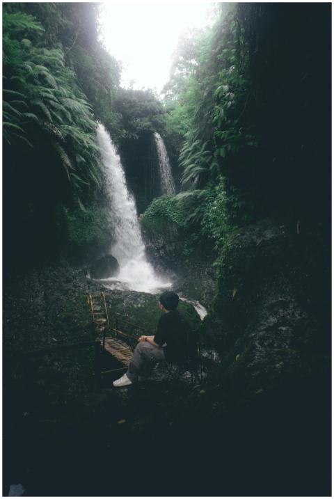 Explore tranquility at a stunning twin waterfall a