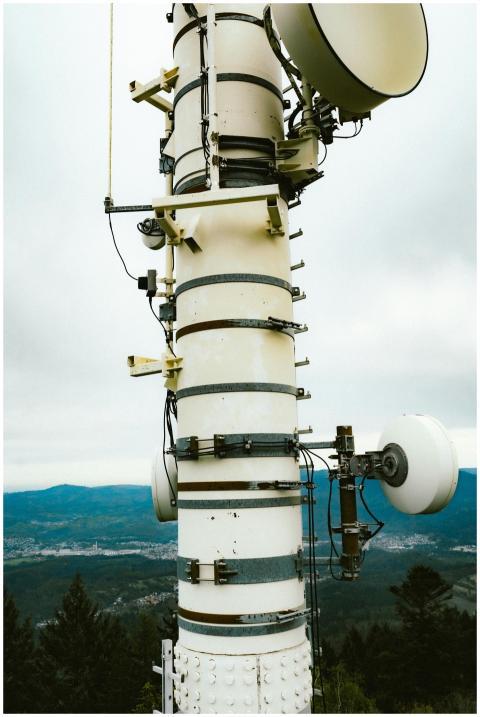 Telecommunications Tower Overlooking Forest