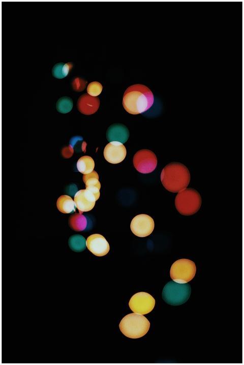 Abstract bokeh lights creating a vibrant, colorful