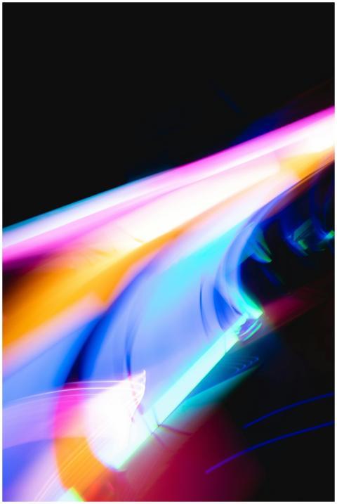 Colorful light streaks in a dynamic modern abstrac