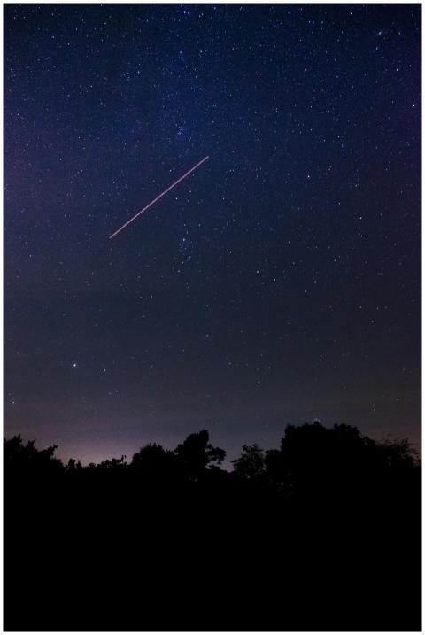 A stunning starry night sky showcasing a bright sh