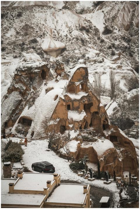 Explore the snow-laden cave houses of Cappadocia i