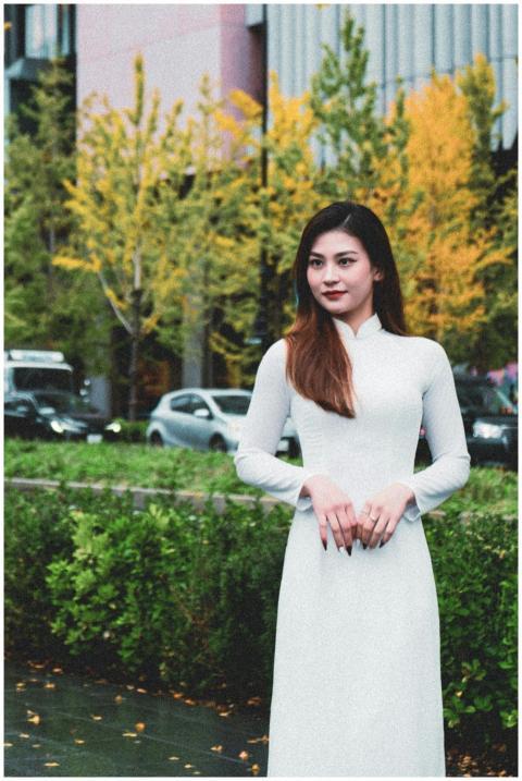 Elegant Woman Traditional White