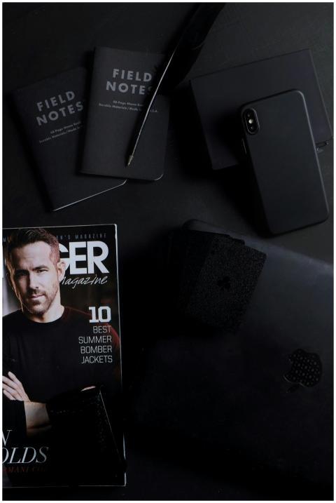 A minimalist workspace featuring a smartphone, not