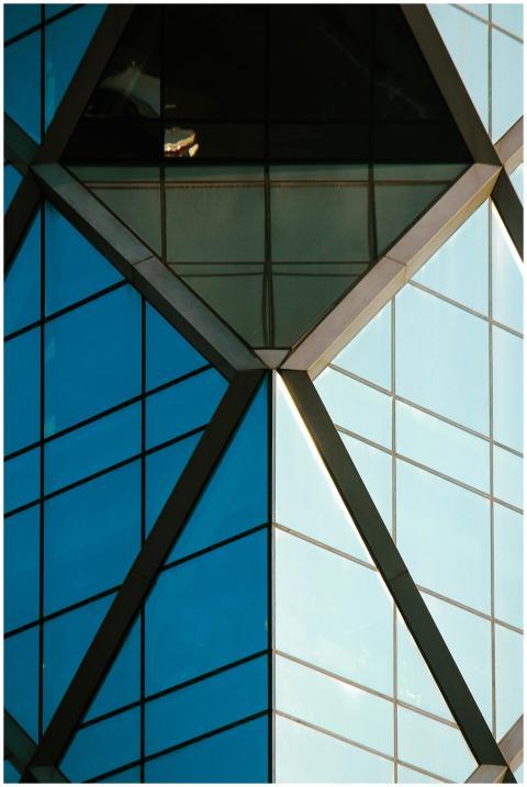 Modern Geometric Glass Building