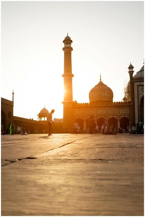 Beautiful evening view of Jama Masjid in New Delhi