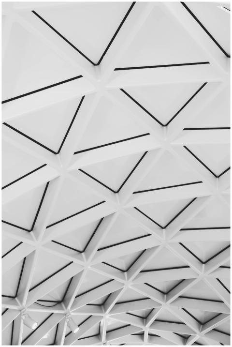 Explore the symmetry of this futuristic geometric